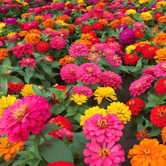 🔥Last day clearance🌺Double Zinnia Mixed Color Seeds🌈