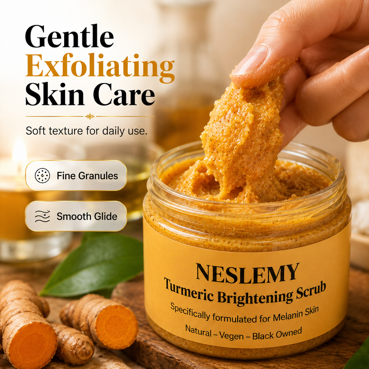 🔥Last day buy 1 get 1 free ✨Turmeric Exfoliating Body Scrub