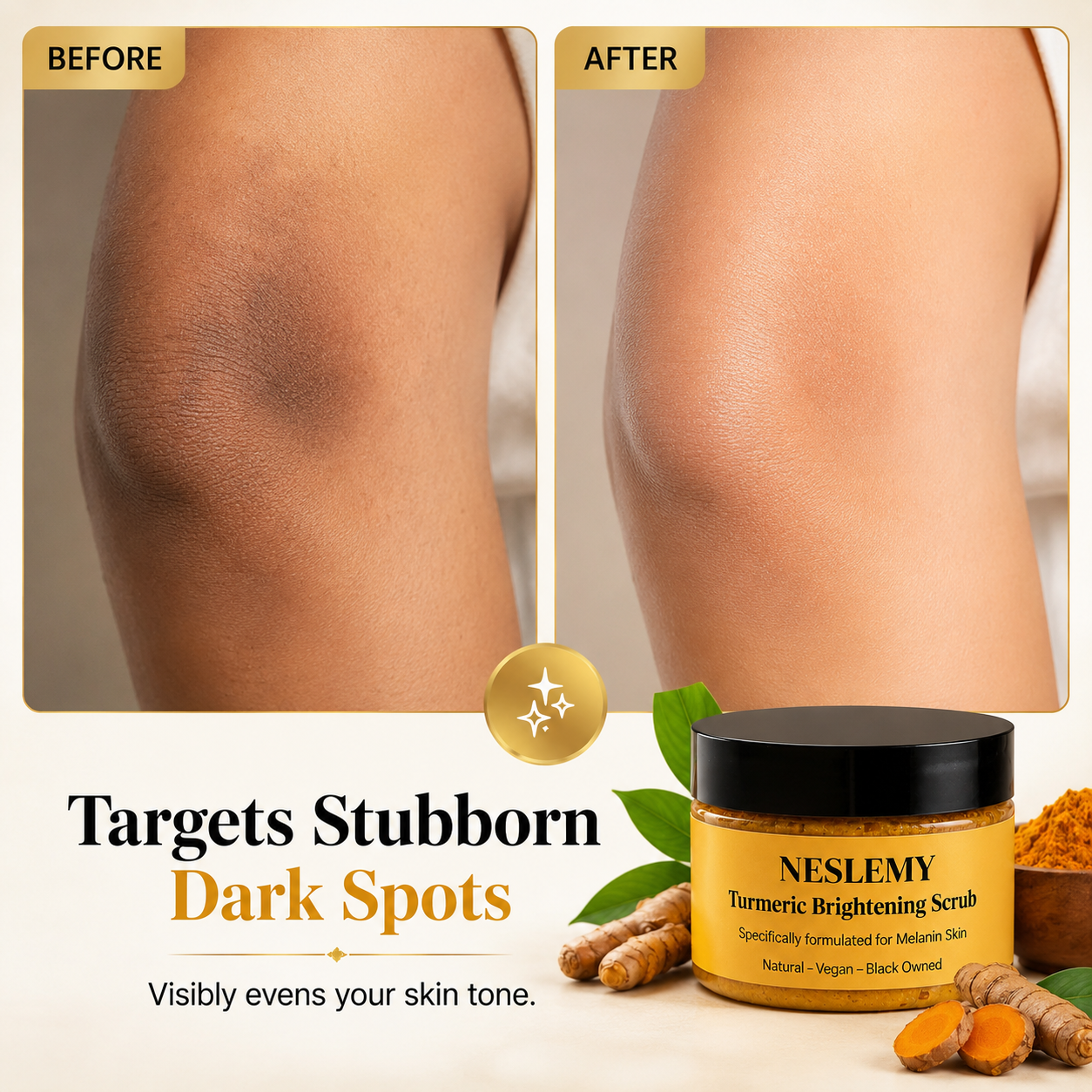 🔥Last day buy 1 get 1 free ✨Turmeric Exfoliating Body Scrub