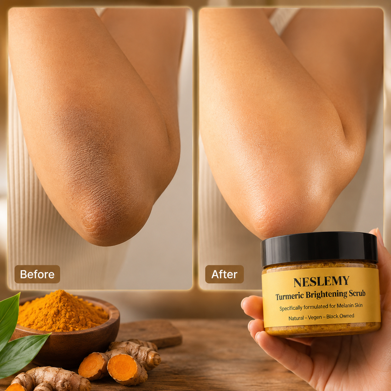 🔥Last day buy 1 get 1 free ✨Turmeric Exfoliating Body Scrub