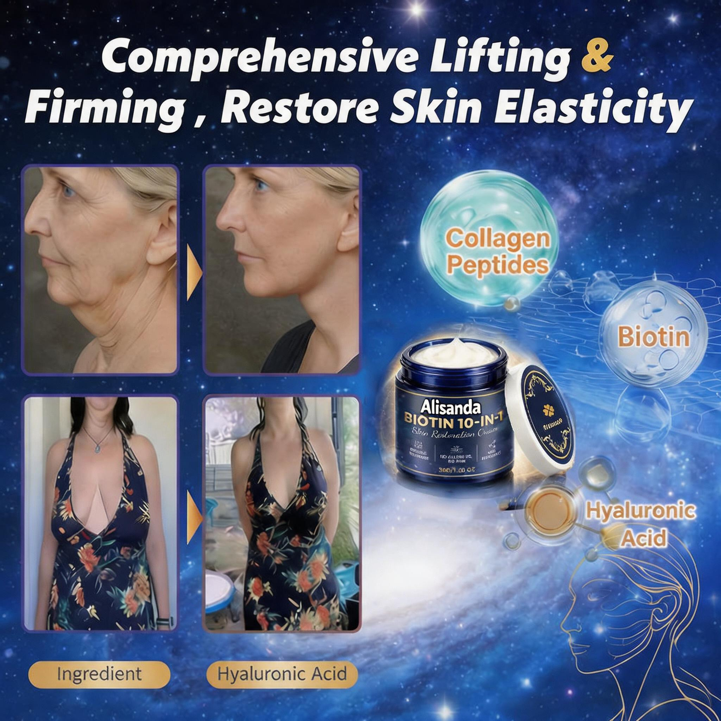 Made and Shipped from USA ✨Alisanda® Biotin 10-in-1 Skin Restoration Cream 🍀